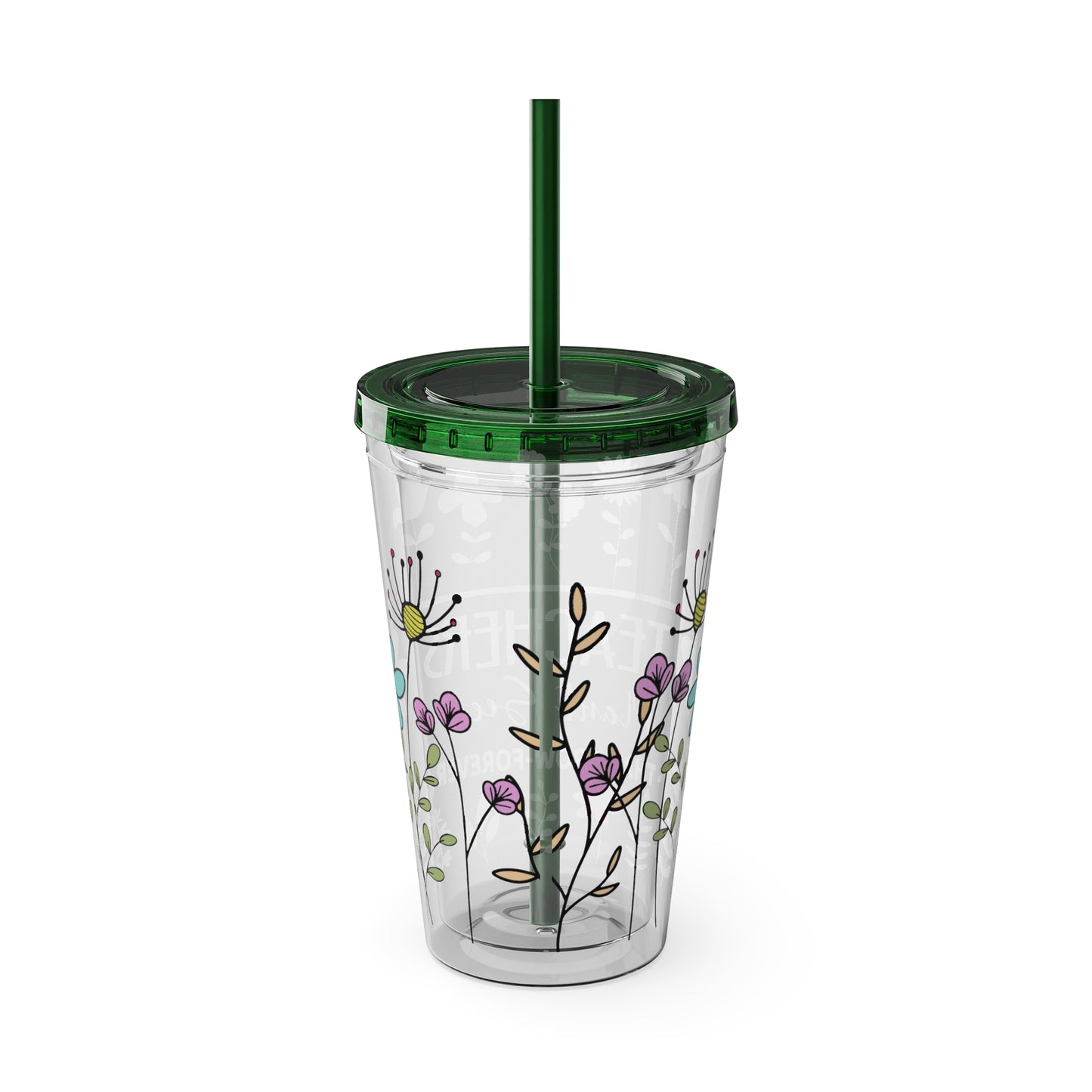 Teacher Plants Seeds Sunsplash Tumbler with Straw, 16oz