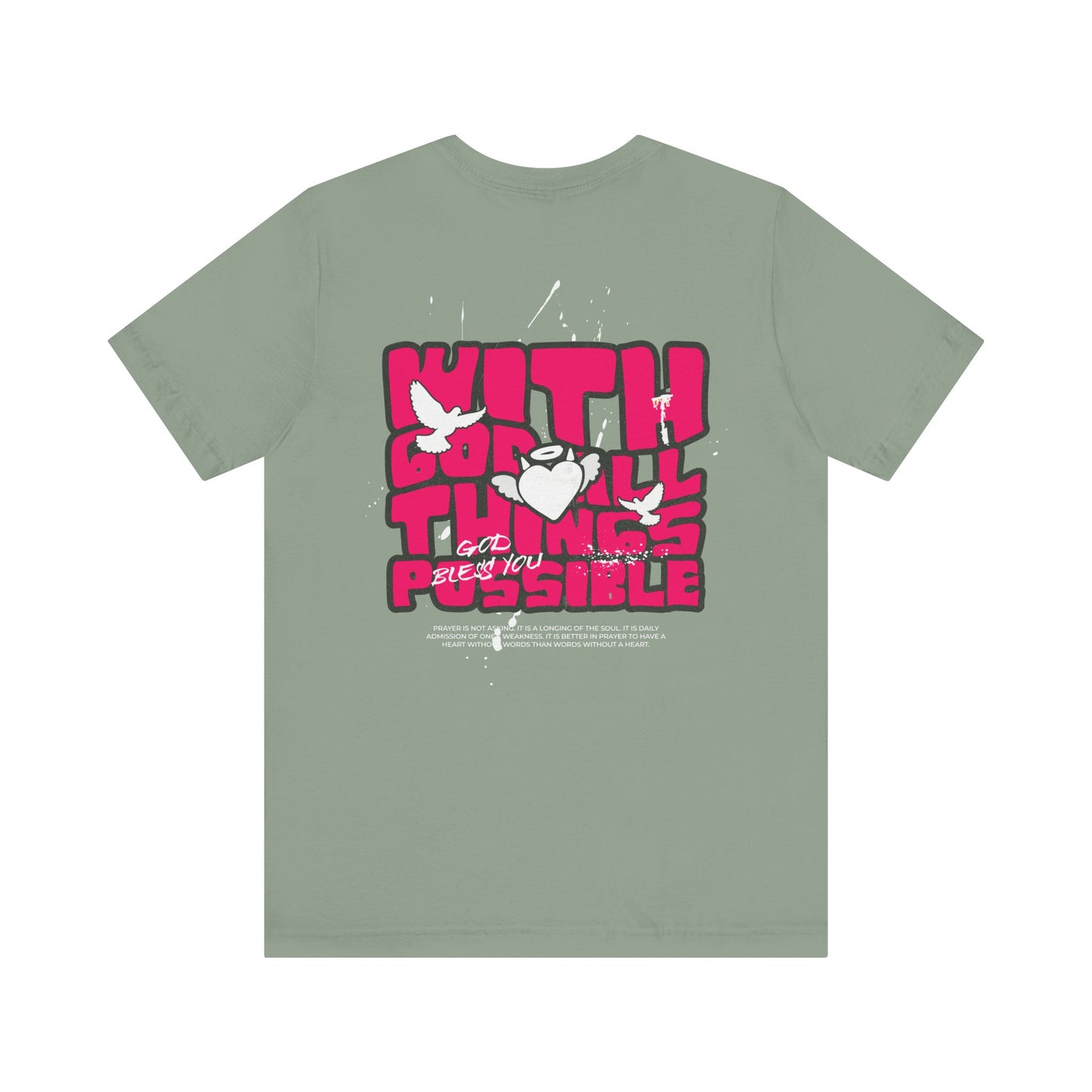 With God Things are possible Unisex Jersey Short Sleeve Tee