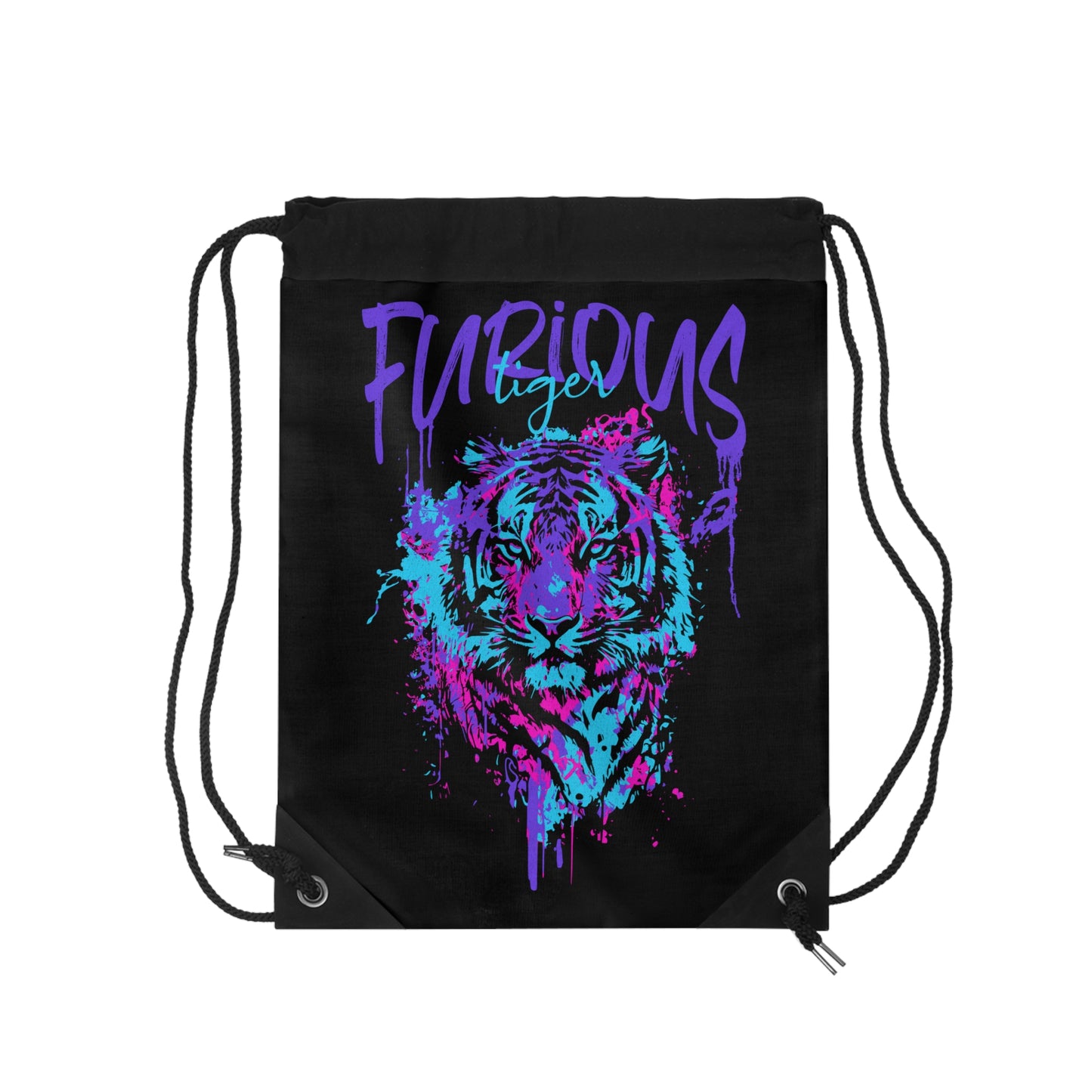 Furious Tiger Drawstring Bag