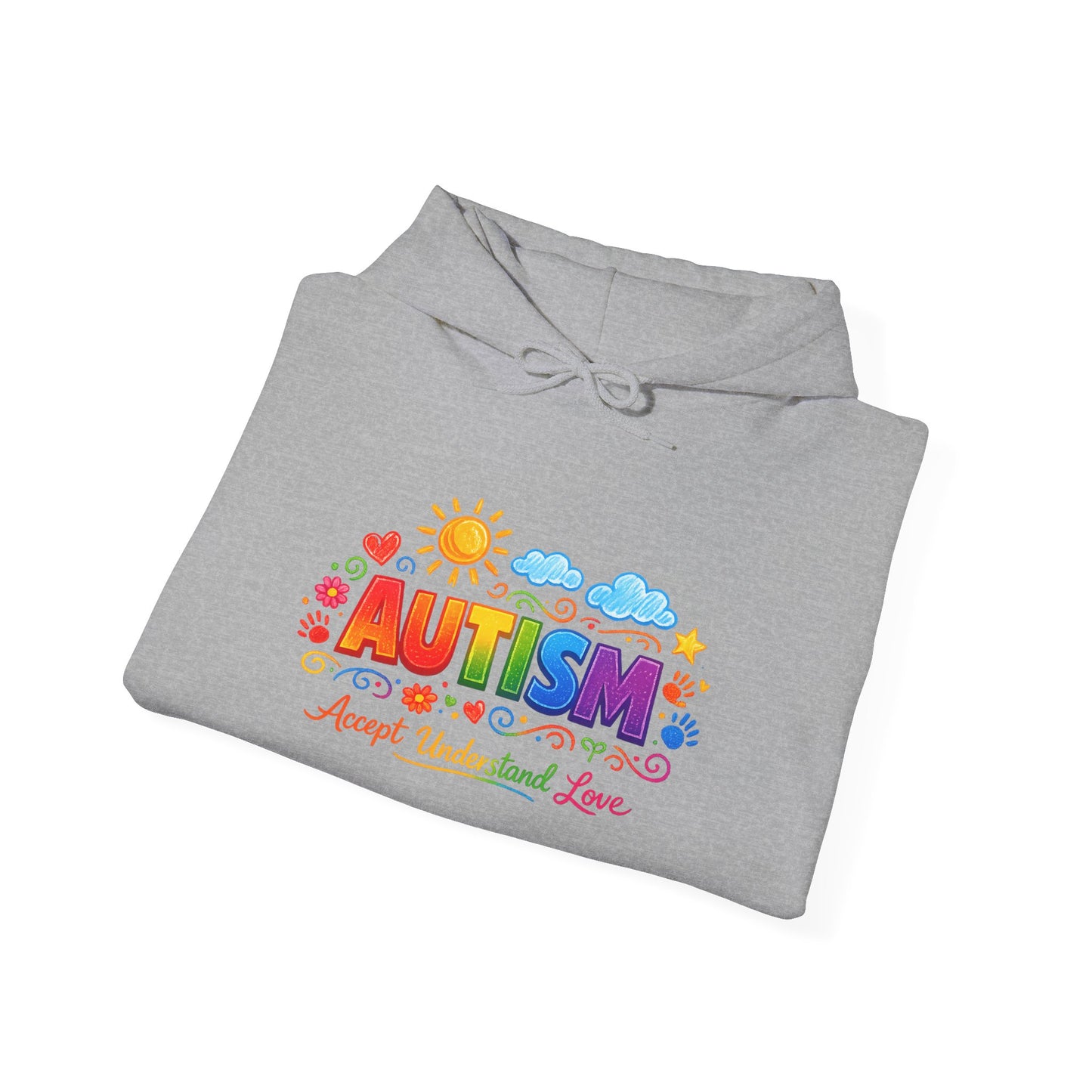 Autism Love Unisex Heavy Blend™ Hooded Sweatshirt