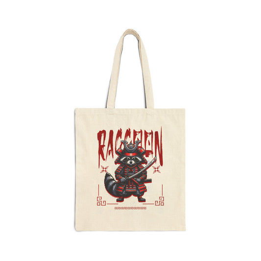 Raccoon Cotton Canvas Tote Bag