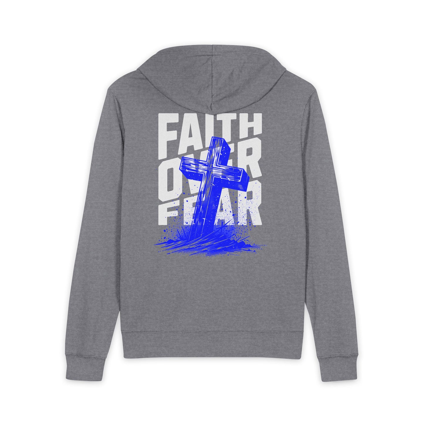 Faith over Fear District® Unisex Jersey Full-Zip Hoodie