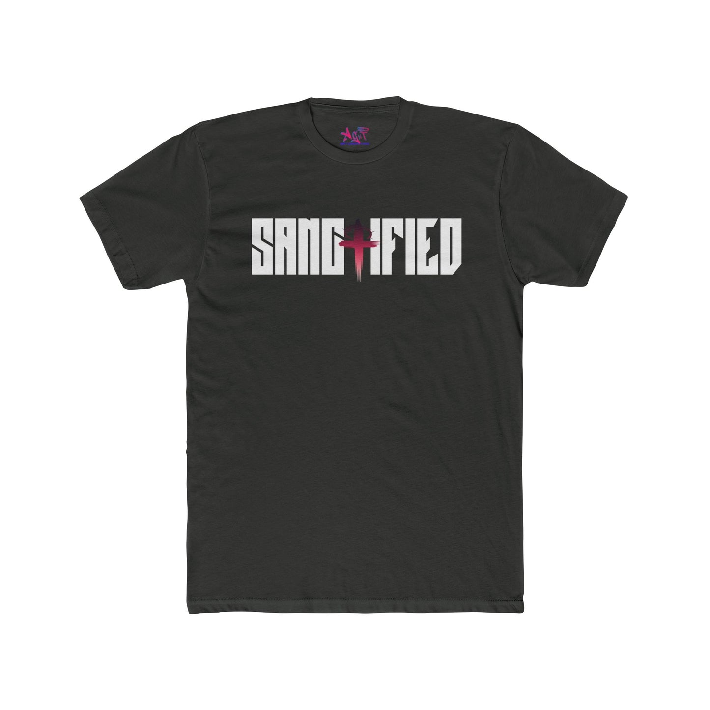 Sanctified WhFrt/BLK Cotton Crew Tee