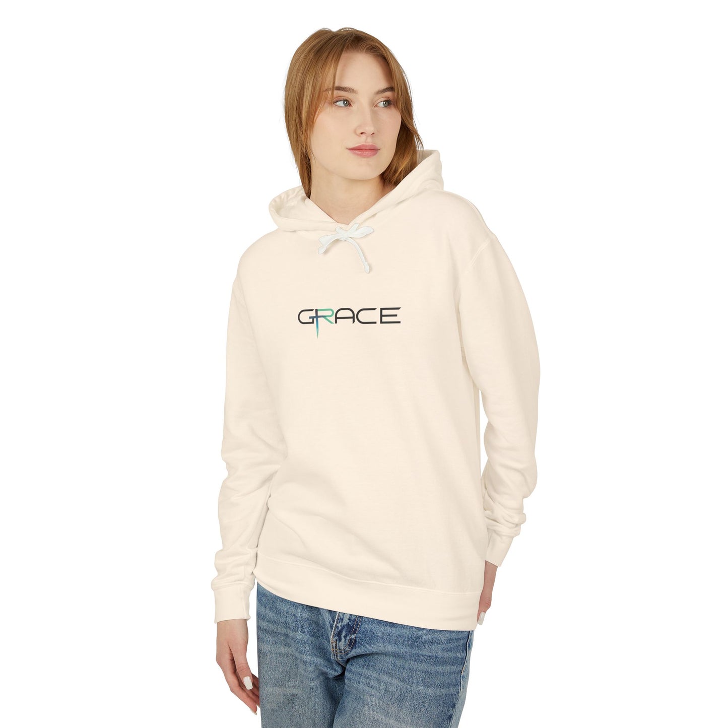 Grace Unisex Lightweight Hooded Sweatshirt