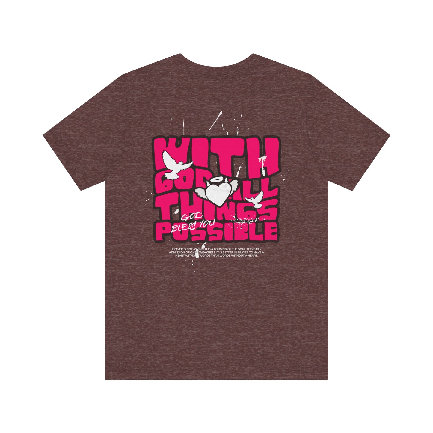 With God Things are possible Unisex Jersey Short Sleeve Tee