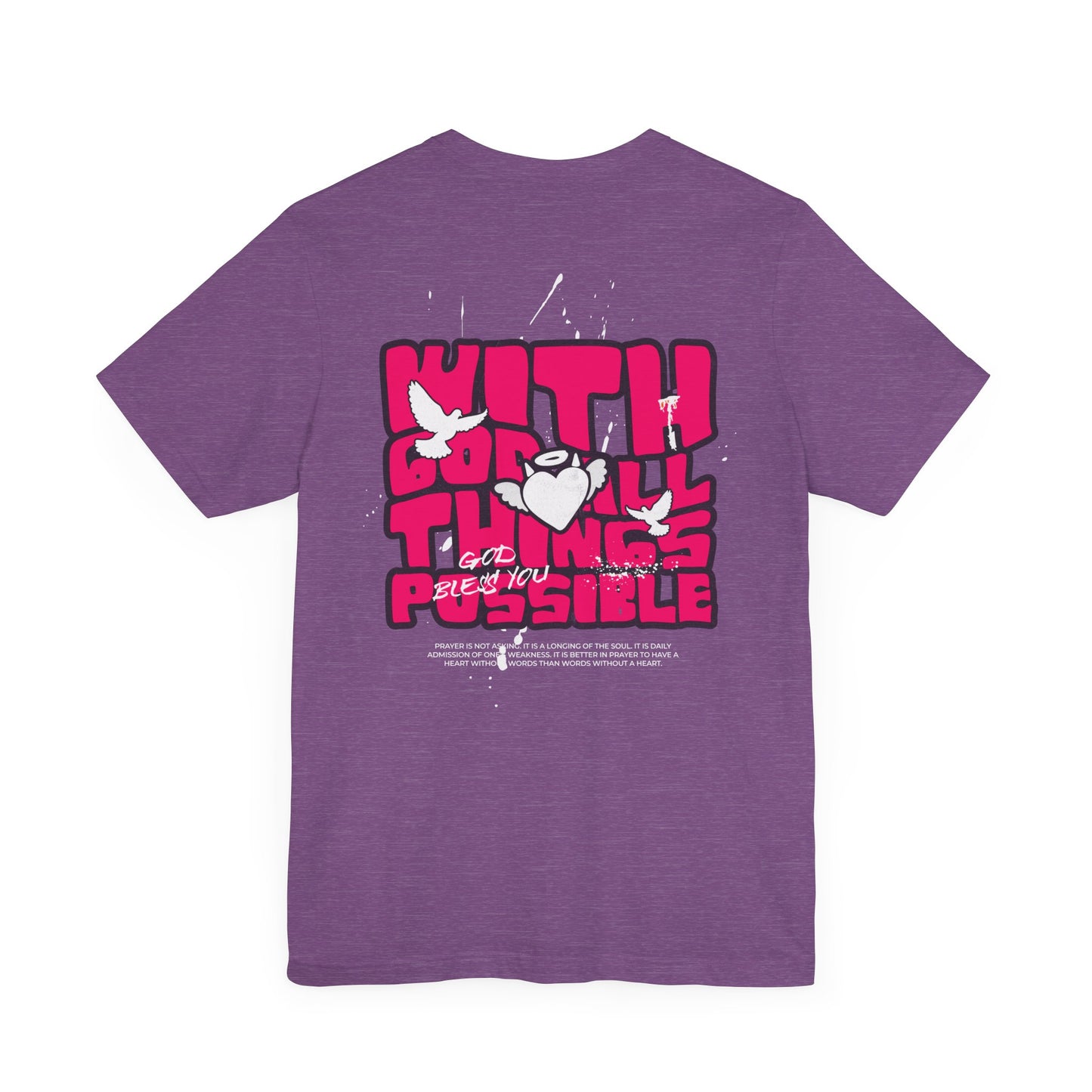 With God Things are possible Unisex Jersey Short Sleeve Tee