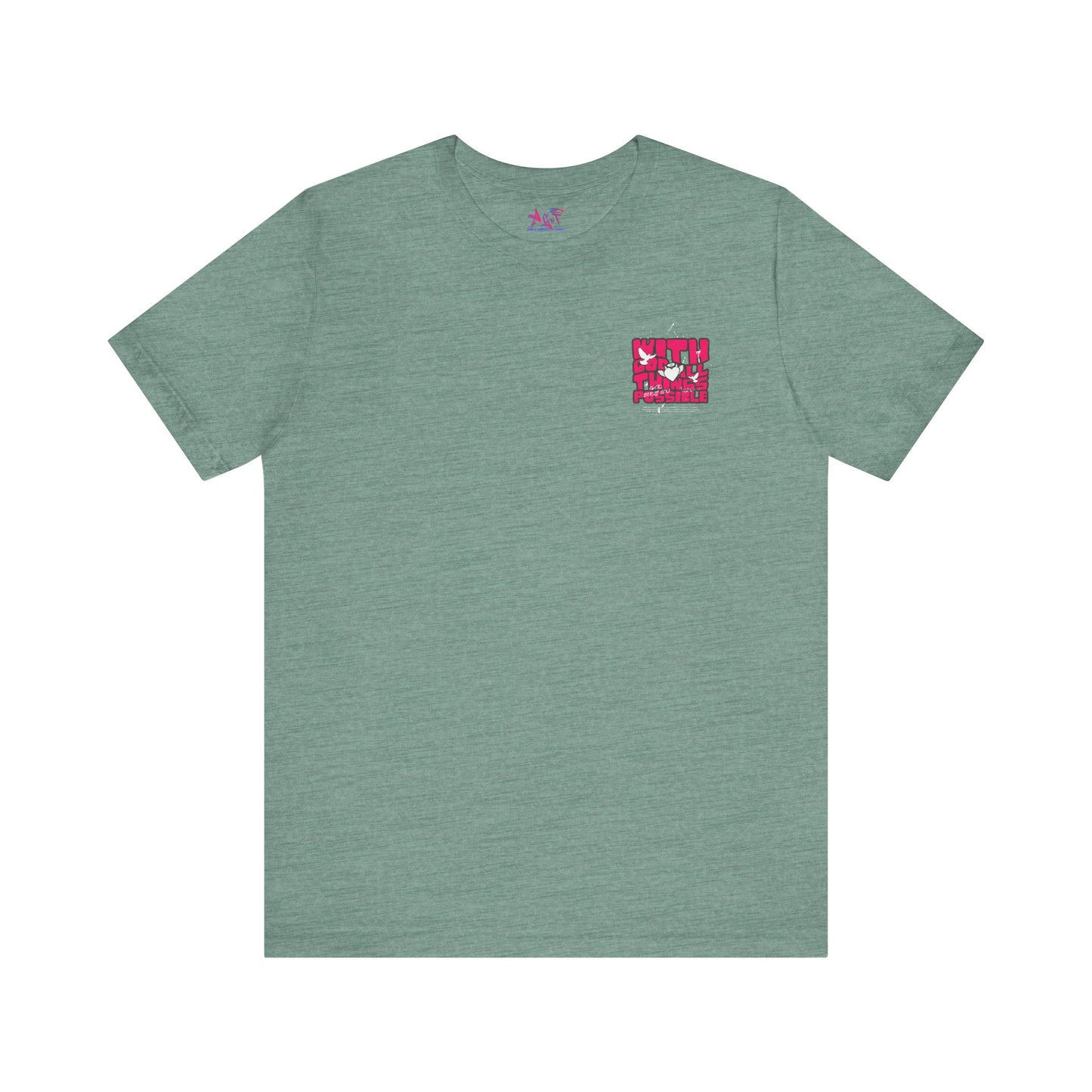 With God Things are possible Unisex Jersey Short Sleeve Tee