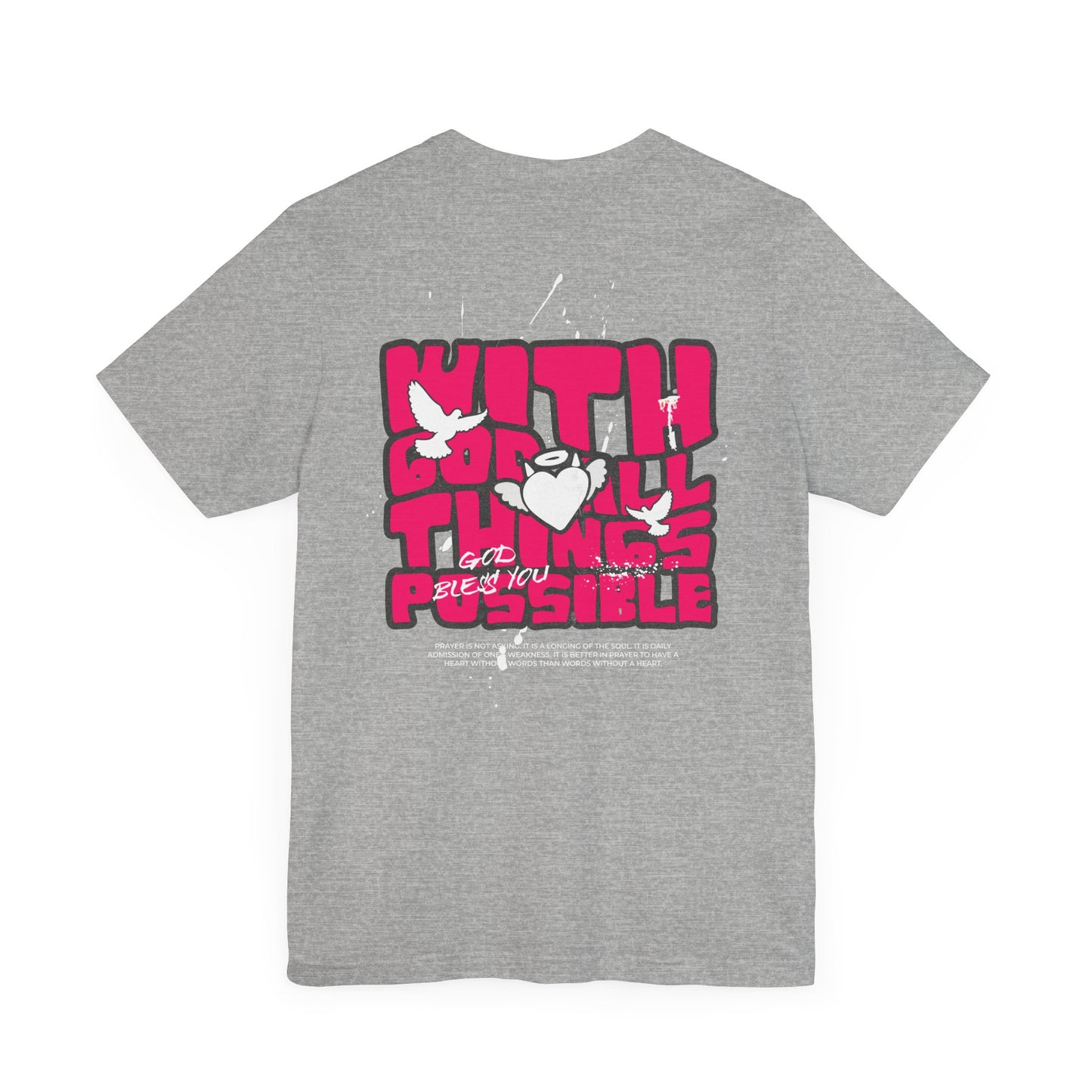 With God Things are possible Unisex Jersey Short Sleeve Tee