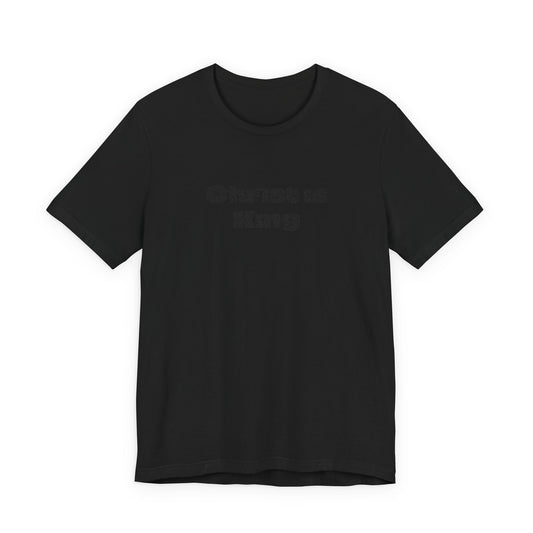 Christ is King Embroidered Unisex Jersey Short Sleeve Tee