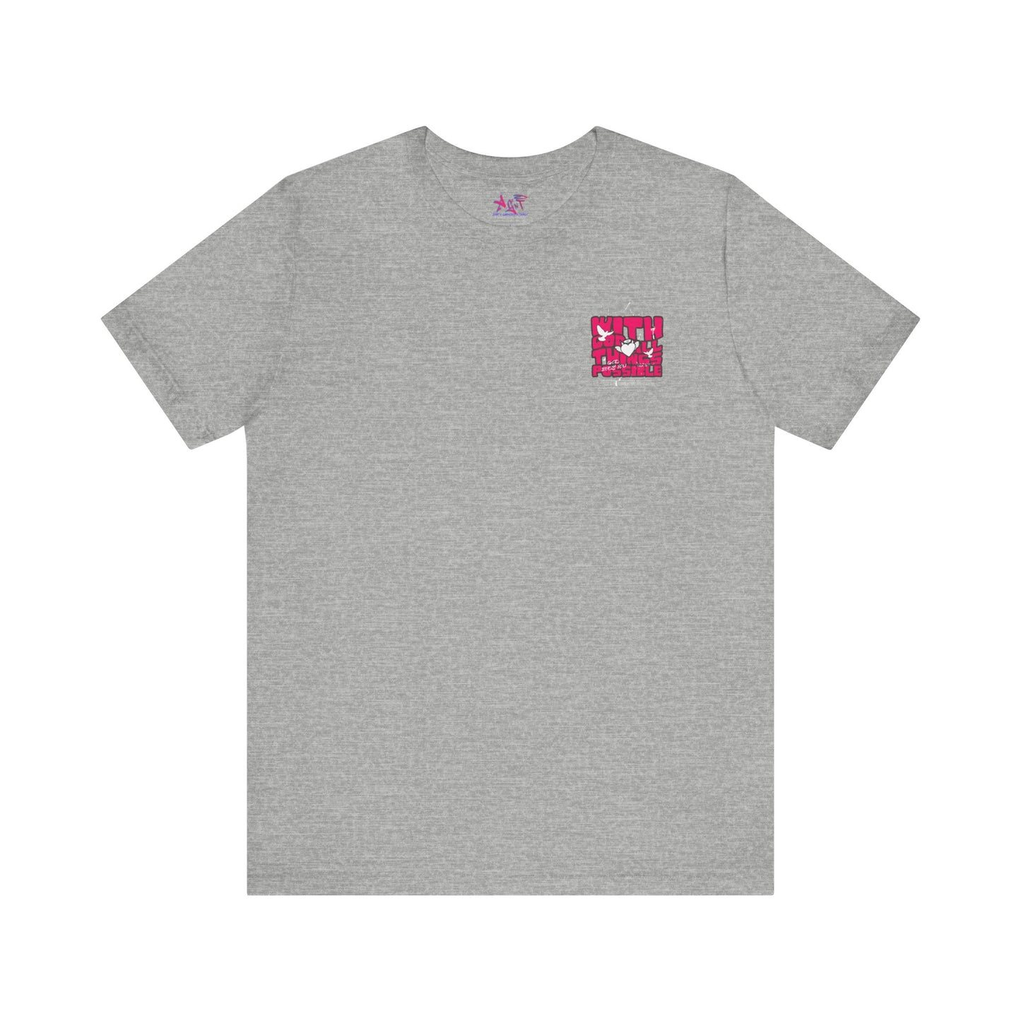 With God Things are possible Unisex Jersey Short Sleeve Tee