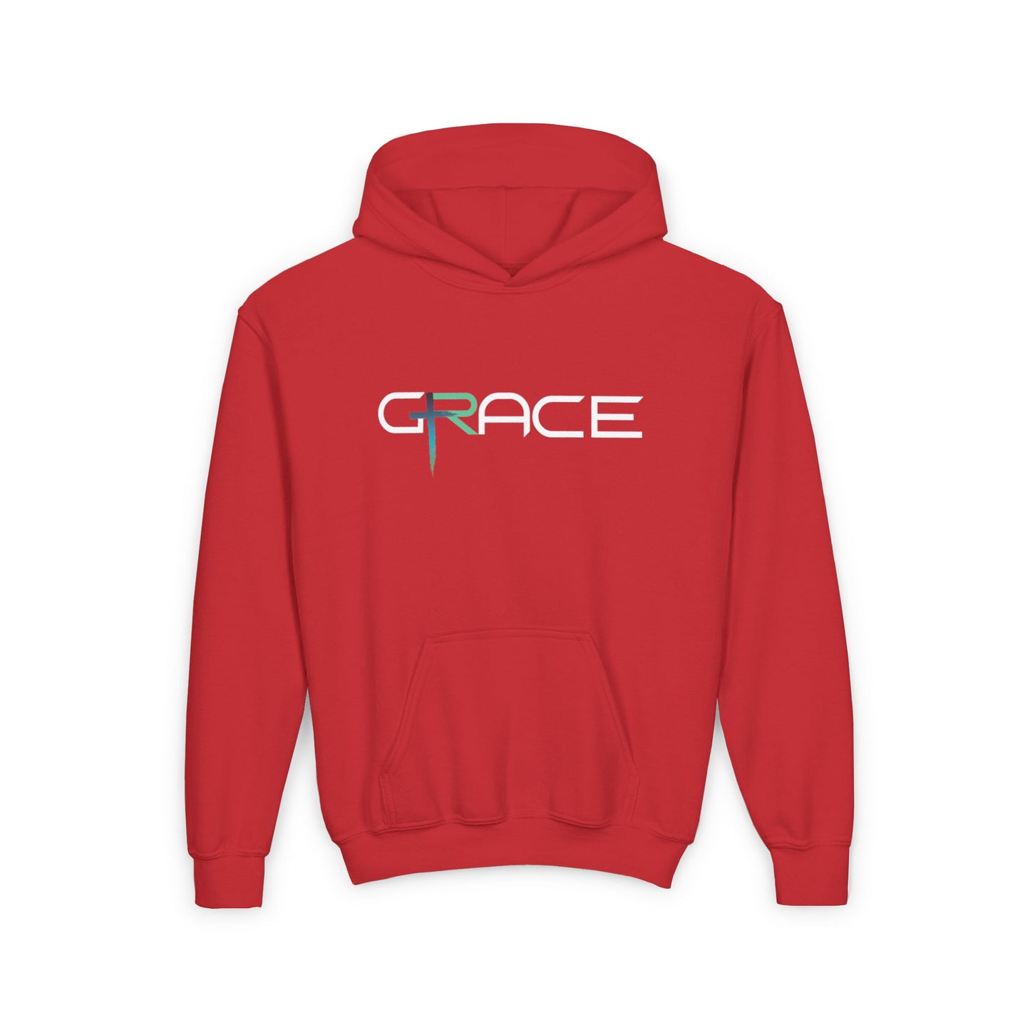 Youth Heavy Blend Hooded Sweatshirt - 'Grace' | Cozy Style, Great for Gifts, Faith Inspired, Everyday Comfort, Teens & Kids