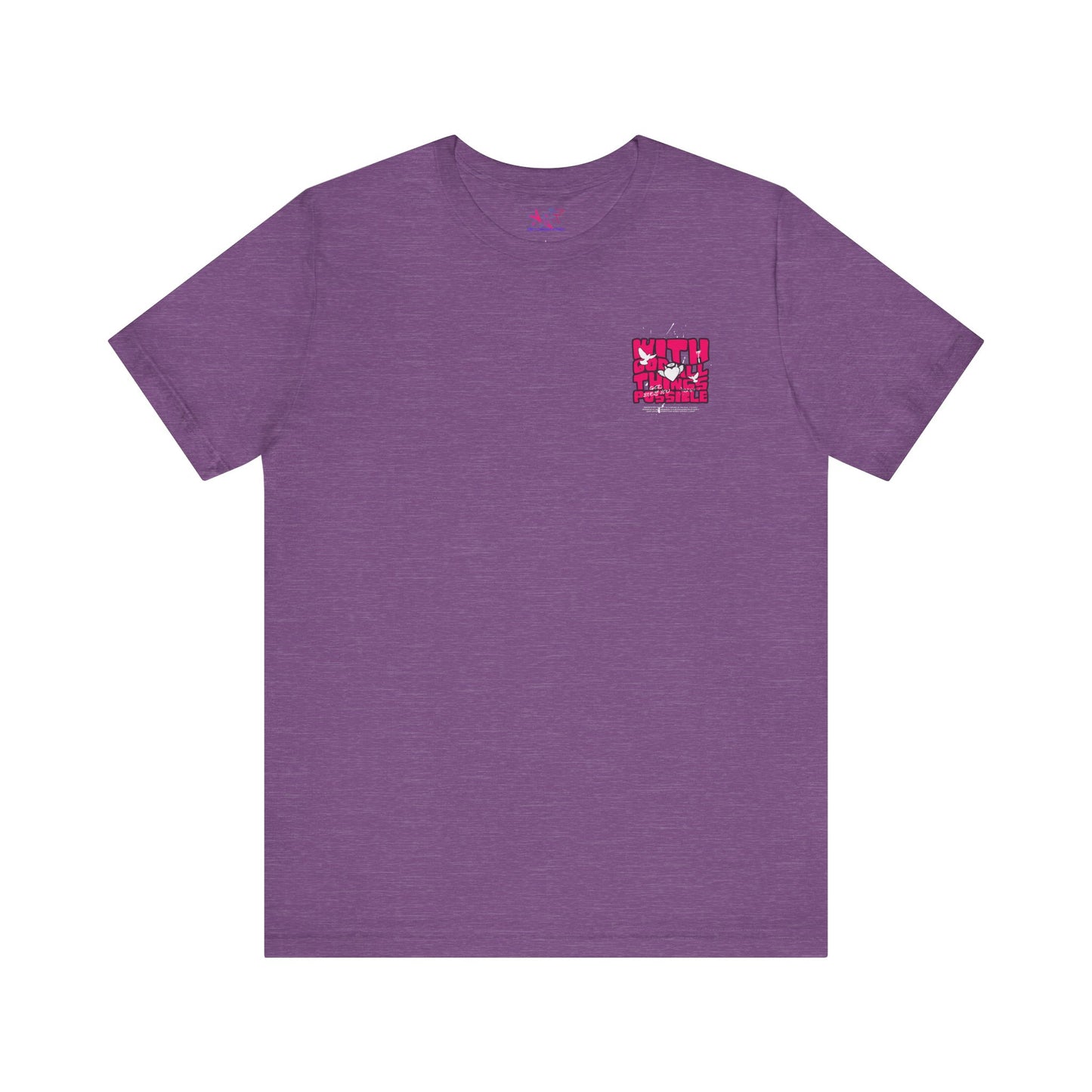 With God Things are possible Unisex Jersey Short Sleeve Tee