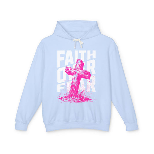 Faith Over Fear Unisex Lightweight Hooded Sweatshirt