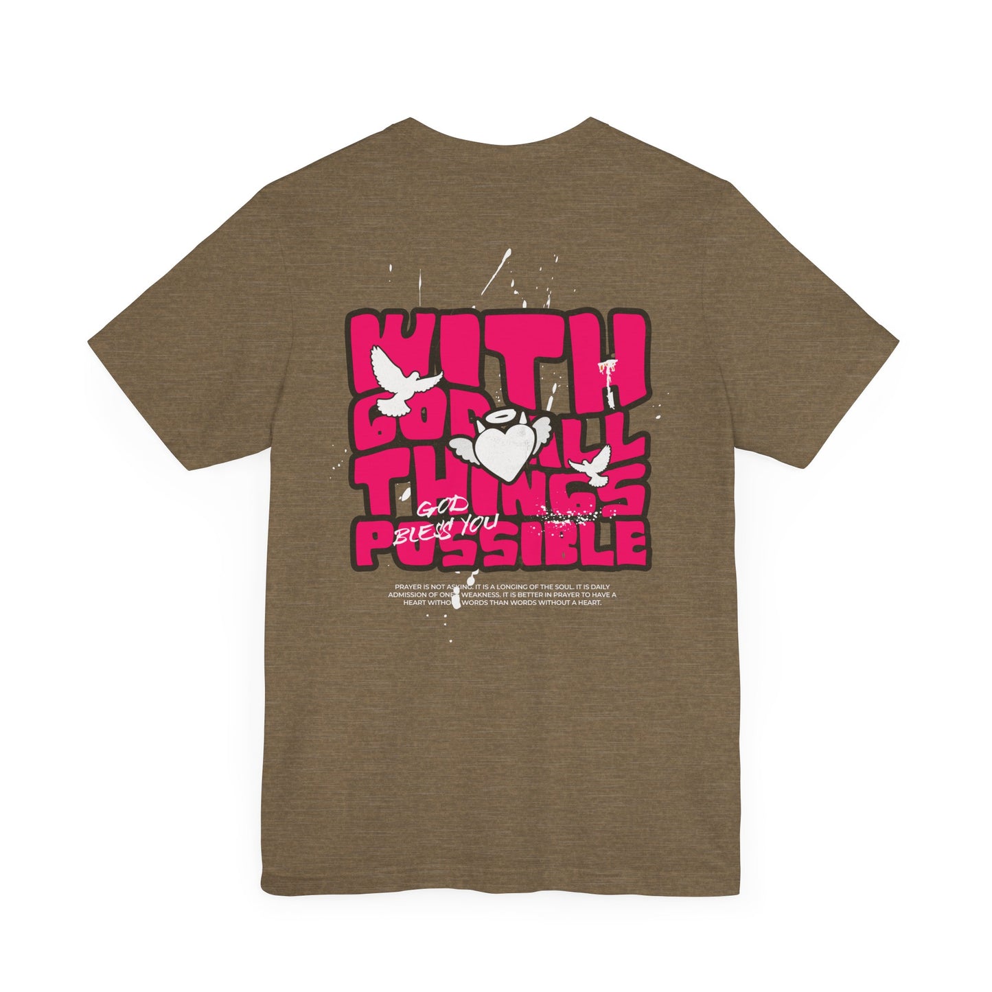 With God Things are possible Unisex Jersey Short Sleeve Tee