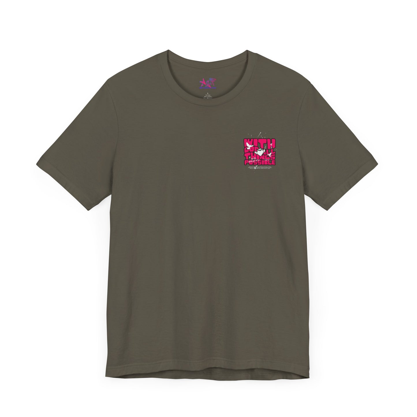With God Things are possible Unisex Jersey Short Sleeve Tee