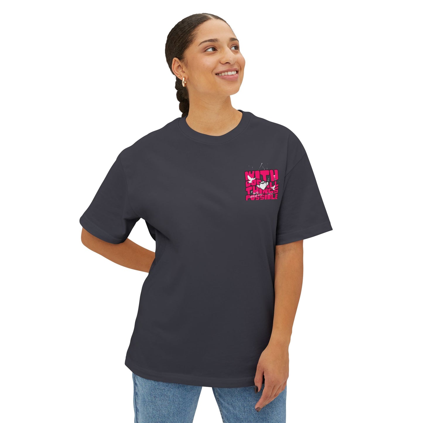 With God! Unisex Oversized Boxy Tee