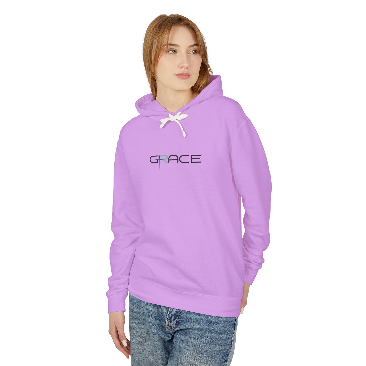 Grace Unisex Lightweight Hooded Sweatshirt