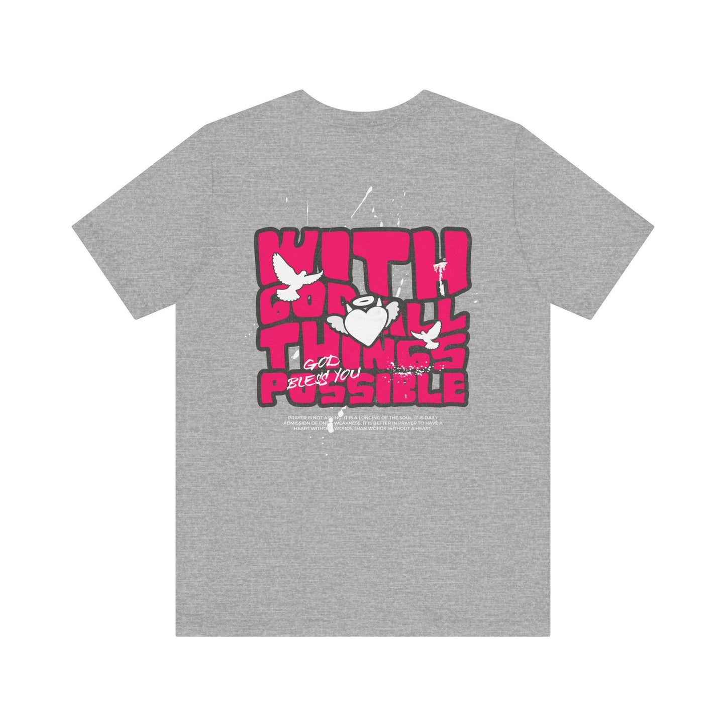 With God Things are possible Unisex Jersey Short Sleeve Tee
