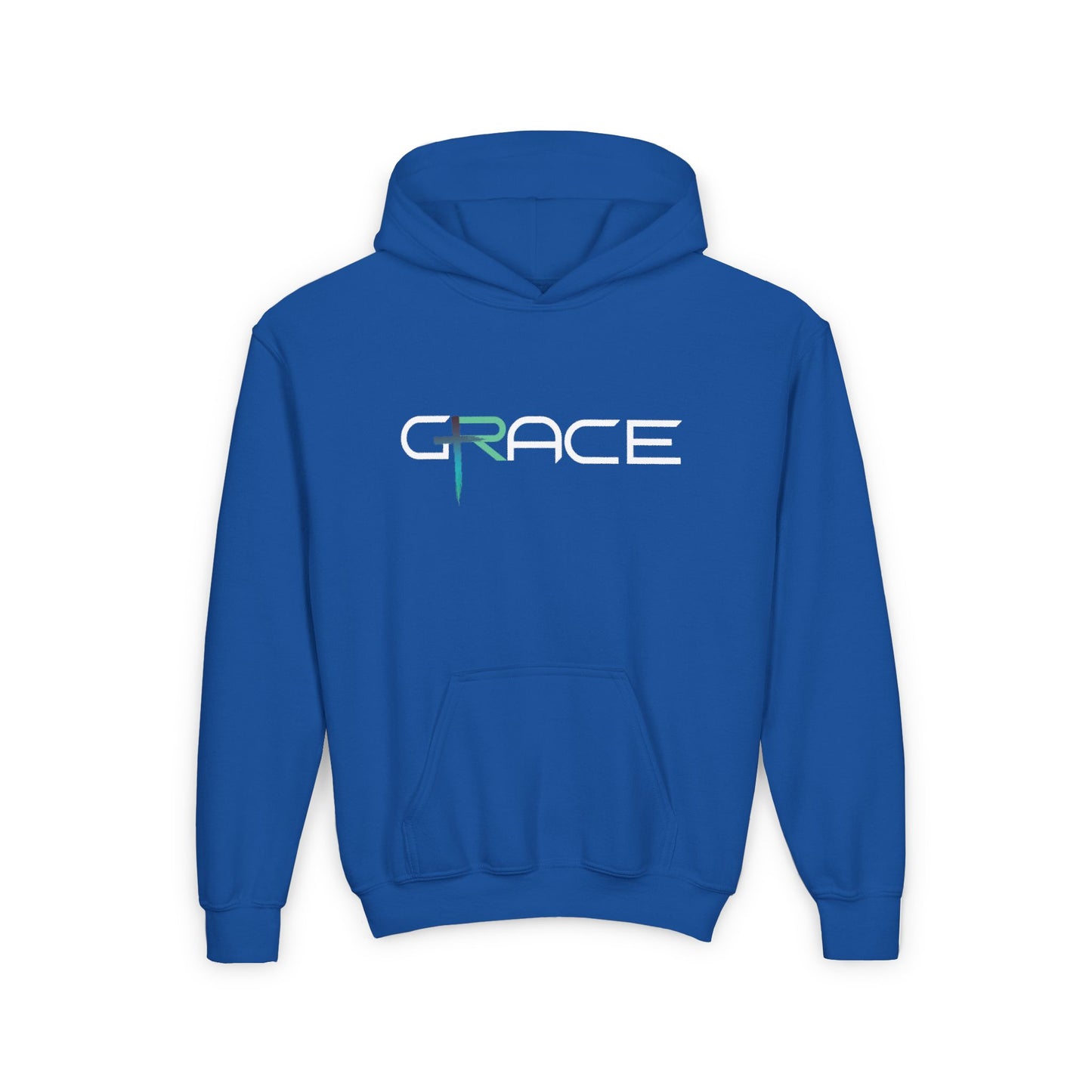 Youth Heavy Blend Hooded Sweatshirt - 'Grace' | Cozy Style, Great for Gifts, Faith Inspired, Everyday Comfort, Teens & Kids