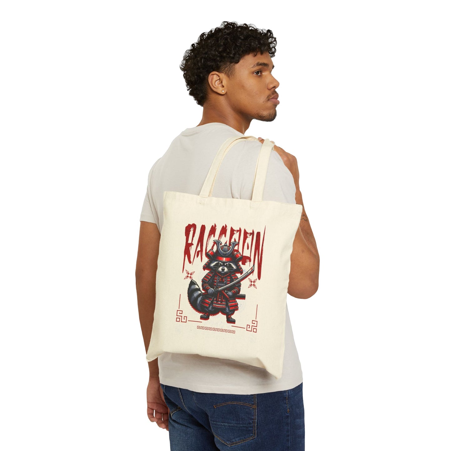 Raccoon Cotton Canvas Tote Bag