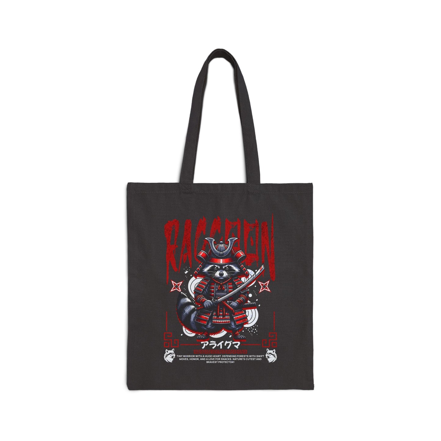 Raccoon Cotton Canvas Tote Bag