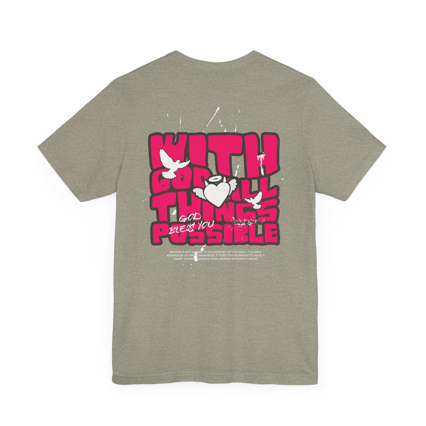 With God Things are possible Unisex Jersey Short Sleeve Tee