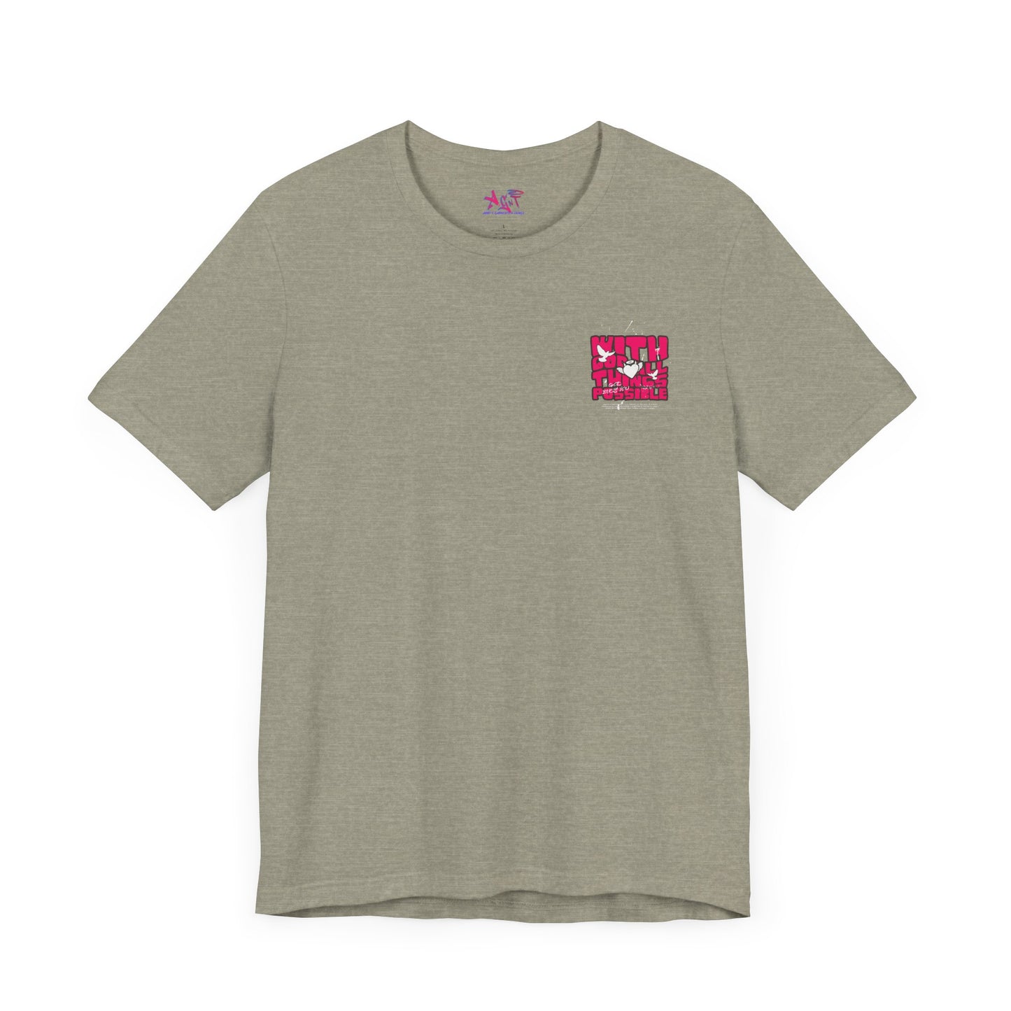 With God Things are possible Unisex Jersey Short Sleeve Tee