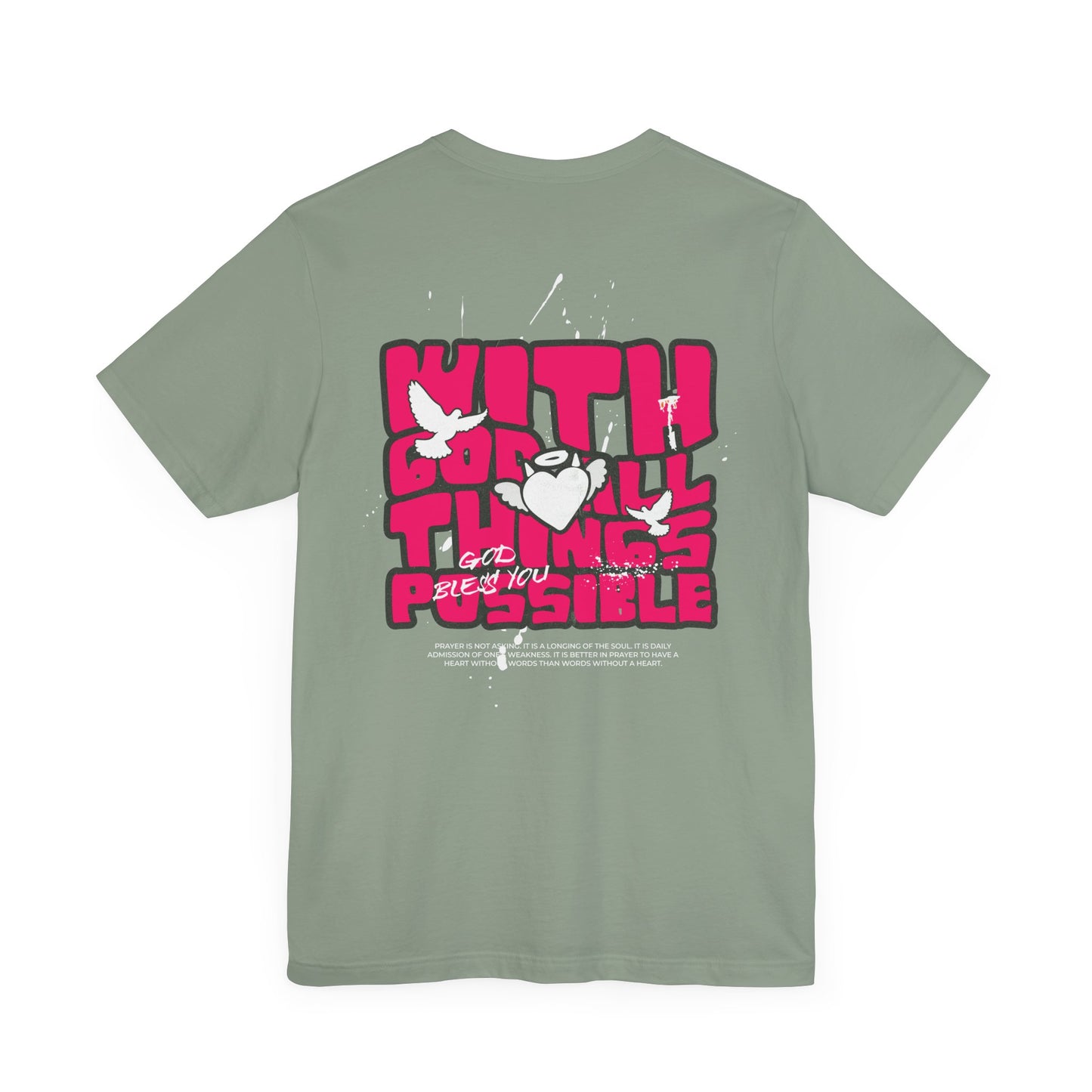 With God Things are possible Unisex Jersey Short Sleeve Tee