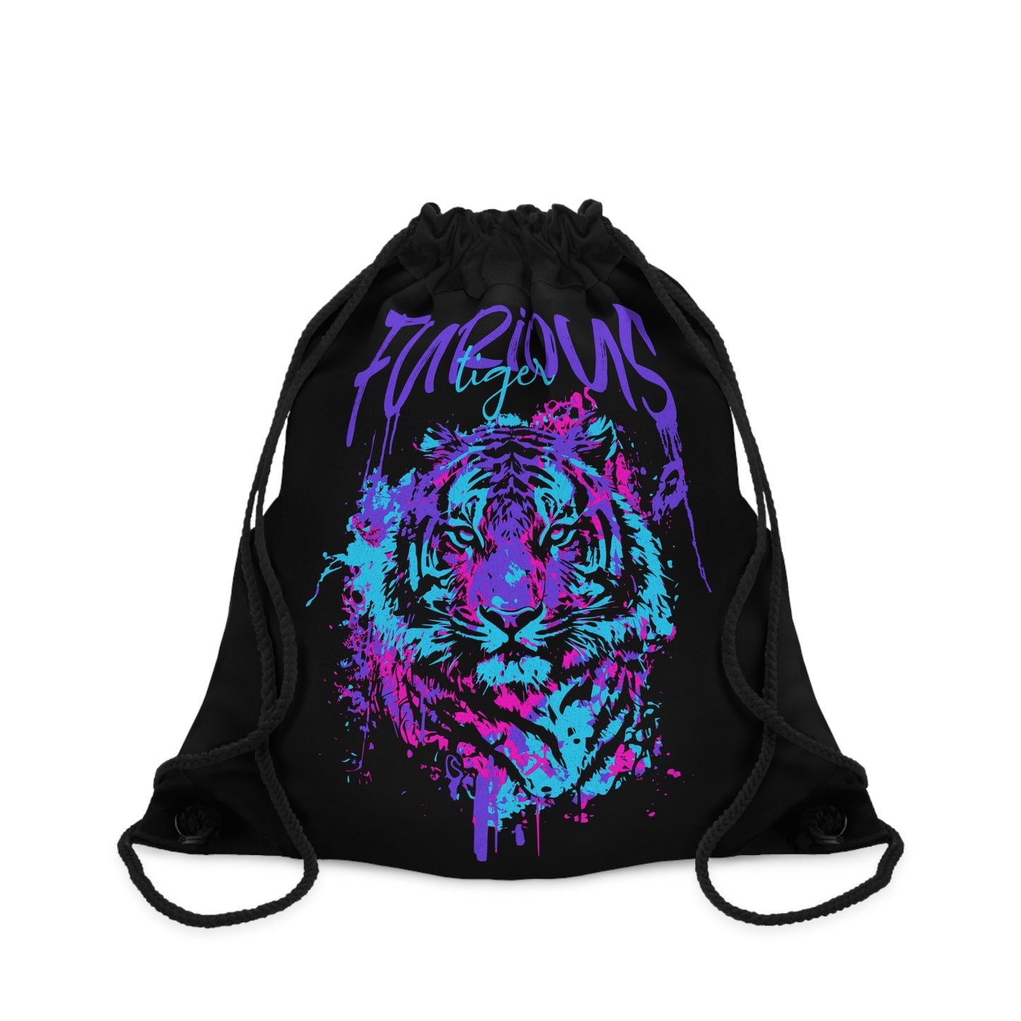 Furious Tiger Drawstring Bag