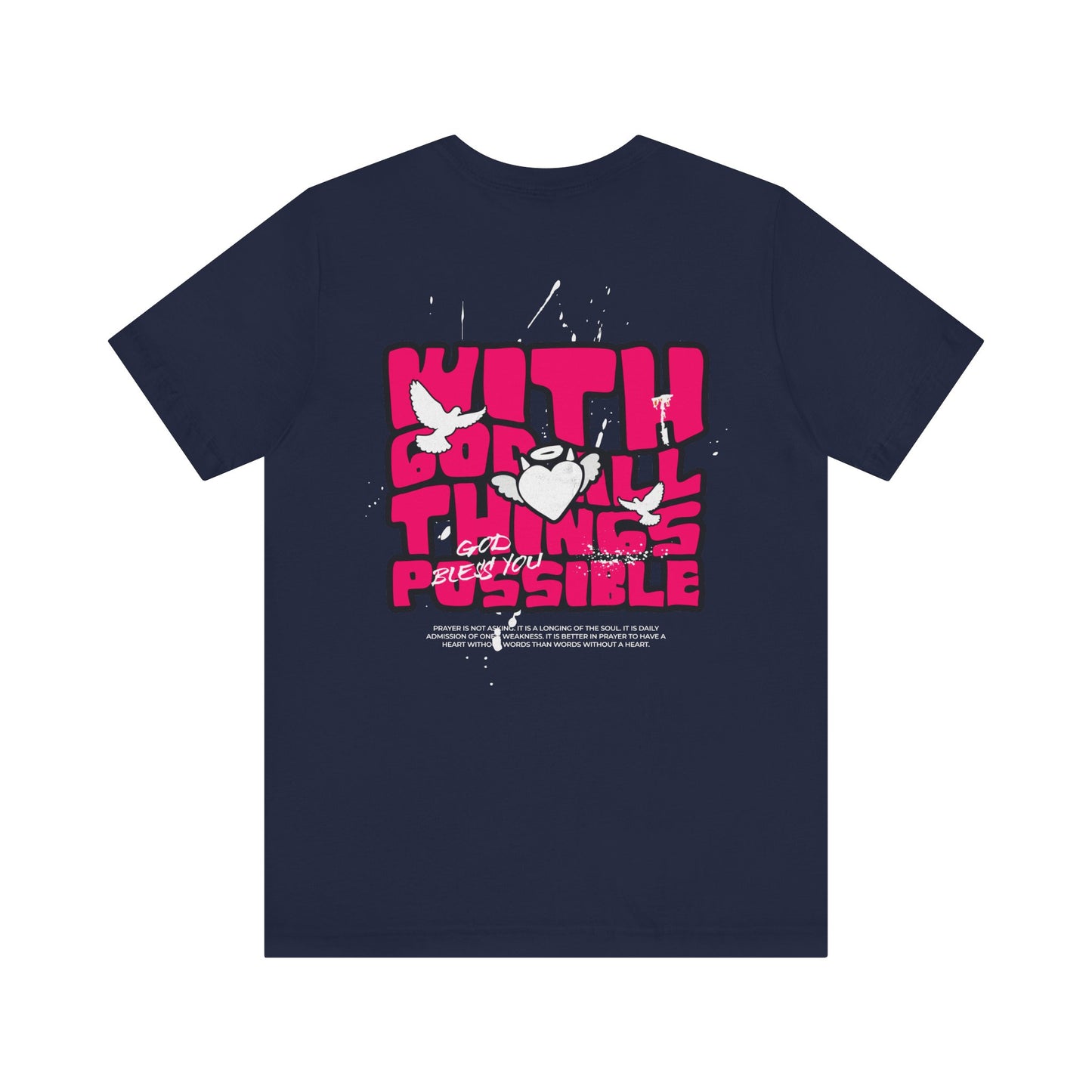 With God Things are possible Unisex Jersey Short Sleeve Tee