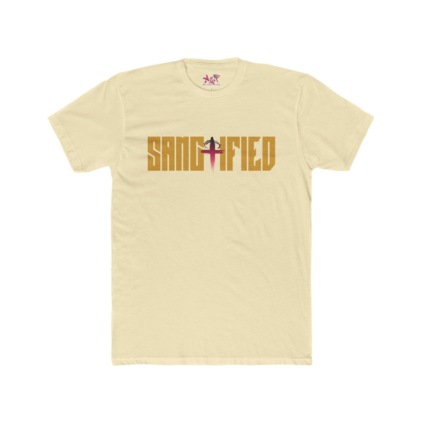 Sanctified Tan Men's Cotton Crew Tee