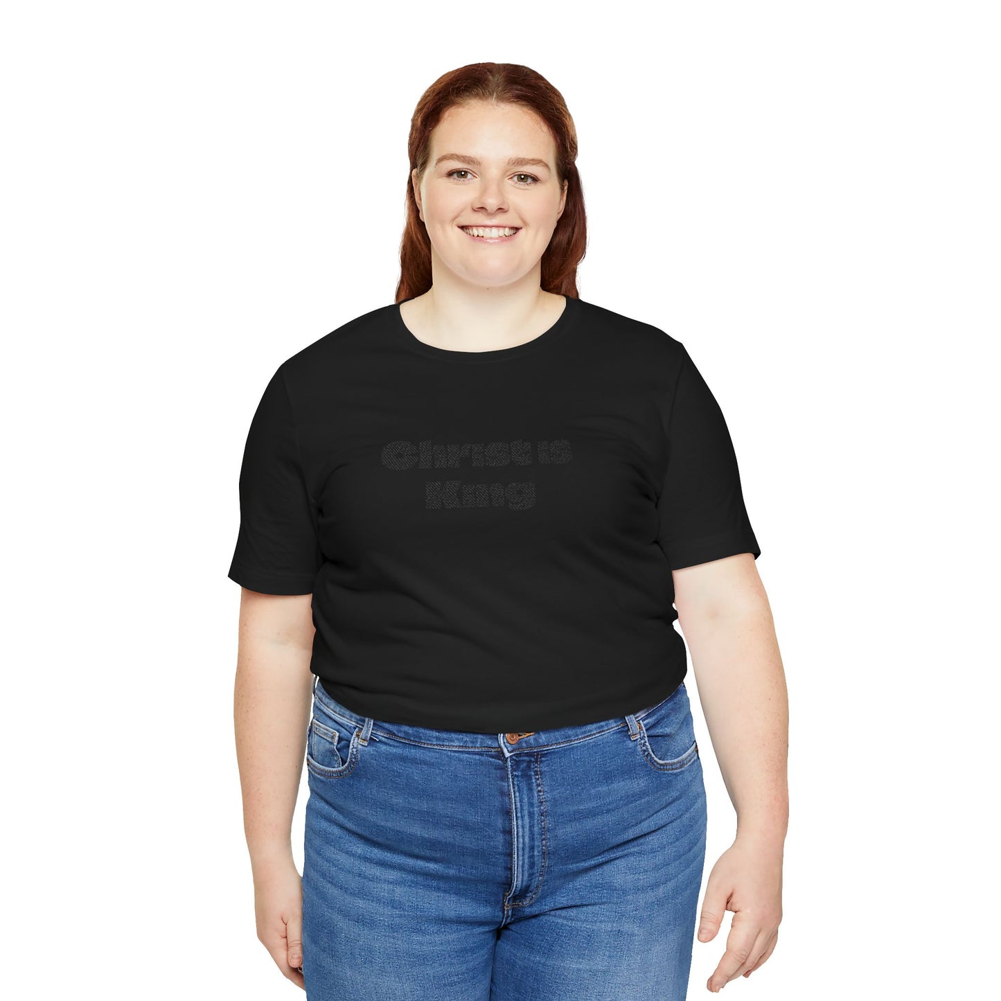 Christ is King Embroidered Unisex Jersey Short Sleeve Tee